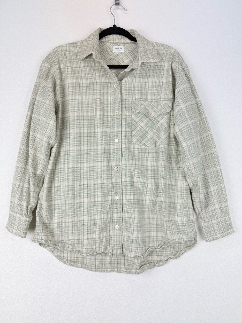 Aritzia Wilfred Free Marta Button-up Oversized Italian Flannel Long Sleeve